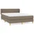 Produktbild 2 för Ramsäng med madrass taupe 140x190 cm tyg