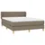 Produktbild 3 för Ramsäng med madrass taupe 140x200 cm tyg