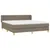 Produktbild 3 för Ramsäng med madrass taupe 160x200 cm tyg
