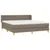 Produktbild 3 för Ramsäng med madrass taupe 180x200 cm tyg
