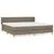 Produktbild 2 för Ramsäng med madrass taupe 200x200 cm tyg