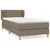 Produktbild 2 för Ramsäng med madrass taupe 90x190 cm tyg