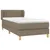 Produktbild 3 för Ramsäng med madrass taupe 90x190 cm tyg
