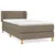 Produktbild 2 för Ramsäng med madrass taupe 90x200 cm tyg