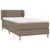 Produktbild 3 för Ramsäng med madrass taupe 90x200 cm tyg