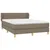 Produktbild 3 för Ramsäng med madrass taupe 140x200 cm tyg