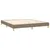 Produktbild 4 för Ramsäng med madrass taupe 160x200 cm tyg