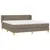 Produktbild 3 för Ramsäng med madrass taupe 180x200 cm tyg