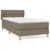 Produktbild 2 för Ramsäng med madrass taupe 90x190 cm tyg