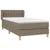 Produktbild 3 för Ramsäng med madrass taupe 90x190 cm tyg