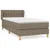 Produktbild 2 för Ramsäng med madrass taupe 100x200 cm tyg
