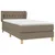 Produktbild 3 för Ramsäng med madrass taupe 100x200 cm tyg