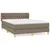 Produktbild 2 för Ramsäng med madrass taupe 140x190 cm tyg