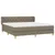 Produktbild 3 för Ramsäng med madrass taupe 160x200 cm tyg