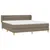 Produktbild 3 för Ramsäng med madrass taupe 180x200 cm tyg