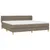 Produktbild 3 för Ramsäng med madrass taupe 200x200 cm tyg