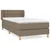 Produktbild 2 för Ramsäng med madrass taupe 90x200 cm tyg