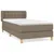 Produktbild 2 för Ramsäng med madrass taupe 100x200 cm tyg