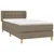 Produktbild 3 för Ramsäng med madrass taupe 100x200 cm tyg