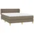 Produktbild 3 för Ramsäng med madrass taupe 140x190 cm tyg