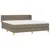 Produktbild 3 för Ramsäng med madrass taupe 180x200 cm tyg