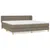 Produktbild 2 för Ramsäng med madrass taupe 200x200 cm tyg