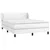 Produktbild 3 för Ramsäng med madrass vit 140x190 cm konstläder