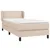 Produktbild 3 för Ramsäng med bäddmadrass cappuccino 80x200 cm konstläder