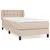 Produktbild 2 för Ramsäng med bäddmadrass cappuccino 80x200 cm konstläder