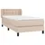 Produktbild 3 för Ramsäng med bäddmadrass cappuccino 80x200 cm konstläder