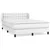 Produktbild 2 för Ramsäng med madrass vit 140x190 cm konstläder