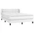 Produktbild 3 för Ramsäng med madrass vit 140x190 cm konstläder