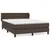 Produktbild 2 för Ramsäng med madrass brun 140x190 cm konstläder