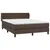 Produktbild 3 för Ramsäng med madrass brun 140x190 cm konstläder