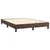 Produktbild 4 för Ramsäng med madrass brun 140x190 cm konstläder