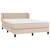 Produktbild 3 för Ramsäng med bäddmadrass cappuccino 140x190 cm konstläder