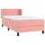 Produktbild 3 för Ramsäng med madrass rosa 90x190 cm sammet