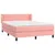 Produktbild 3 för Ramsäng med madrass rosa 140x190 cm sammet
