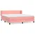 Produktbild 2 för Ramsäng med madrass rosa 180x200 cm sammet