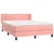 Produktbild 3 för Ramsäng med madrass rosa 140x190 cm sammet