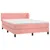 Produktbild 3 för Ramsäng med madrass rosa 140x190 cm sammet
