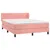 Produktbild 3 för Ramsäng med madrass rosa 140x190 cm sammet