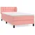 Produktbild 2 för Ramsäng med madrass rosa 90x190 cm sammet