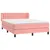 Produktbild 3 för Ramsäng med madrass rosa 140x190 cm sammet
