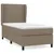Produktbild 2 för Ramsäng med madrass taupe 90x190 cm tyg