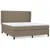 Produktbild 2 för Ramsäng med madrass taupe 160x200 cm tyg