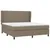 Produktbild 3 för Ramsäng med madrass taupe 160x200 cm tyg