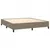 Produktbild 4 för Ramsäng med madrass taupe 180x200 cm tyg