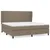 Produktbild 2 för Ramsäng med madrass taupe 200x200 cm tyg
