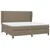 Produktbild 3 för Ramsäng med madrass taupe 200x200 cm tyg